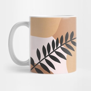 Neutral Abstract Botanical Fern Leaves 1 Mug